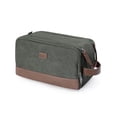 thumbnail image 1 of Toiletry Bag for Men, Travel Toiletries Shaving Bag, Water Resistant Travel Essentials Hanging Organizer Dopp Kit, Large Travel Accessories Bag for Business Trip, Gym, Father's Day Gift(Green Bag), 1 of 1