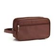 thumbnail image 1 of Toiletry Bag for Men Travel Toiletry Organizer Canvas and Leather Dopp Kit Water-Resistant Shaving Bag,Mens Travel Bag Toiletries Organizer Case for Bathroom Shower, Travel Size Toiletries,Coffee, 1 of 2