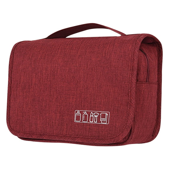 Toiletry Bag Multifunction Cosmetic Bag Portable Makeup PouchBurgundy