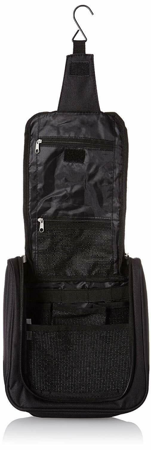 Toiletry Bag Oraganizer Nylon Black Hanger Hook Waterproof Vinyl lining ...