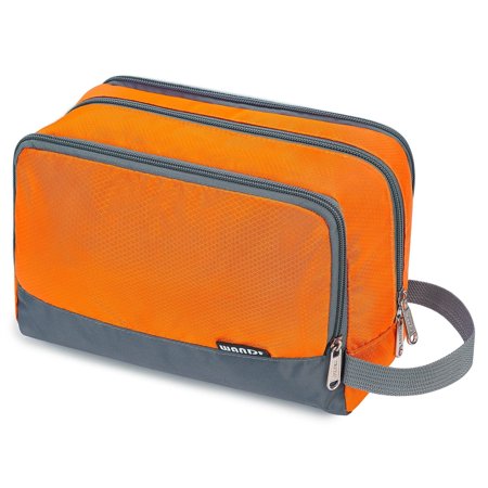 Toiletry Bag for Women Men Hanging Travel Dopp Kit Lightweight Water Resistant Small Shaving Bag Bathroom Cosmetic Organizer for Toiletry Bag for Ladies , Orange