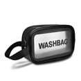 thumbnail image 1 of Toiletry Bag, Travel Cosmetic Bag Clear, Njjex 1 Pcs Waterproof PVC Zippered Toiletry Carry Pouch Portable Makeup Bag Organizer Bag Set for Home/Travel Use -Black, 1 of 5