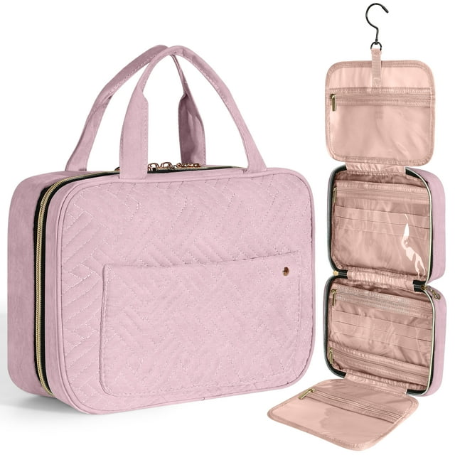 Toiletry Bag Travel Bag with Hanging Hook, Water-resistant Makeup ...