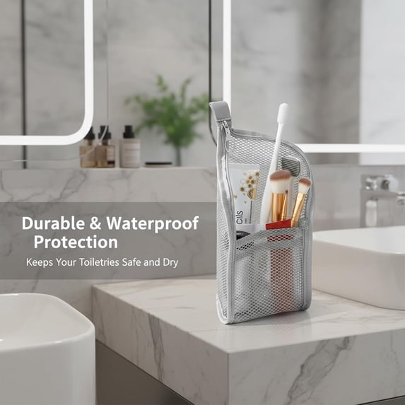 Toiletry Bag Travel Organizer Portable Cosmetic Storage Bag Hanging Design for Travel Home Use, Waterproof Large Capacity Foldable Structure, Ideal for Travel Bathroom Makeup Storage Use