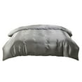thumbnail image 1 of Gray Satin Duvet Cover with Hidden Zipper, Silk-like Bedding Set Wrinkle Resistant Easy Care Hotel Collection Polyester, 1 of 7