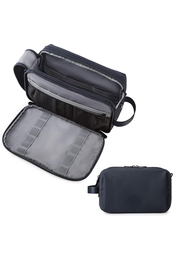 Toiletry Bag Travel Toiletry Organizer Dopp Kit Water-resistant Shaving Bag for Toiletries Accessories, Door Room Essentials,Navy Blue-medium