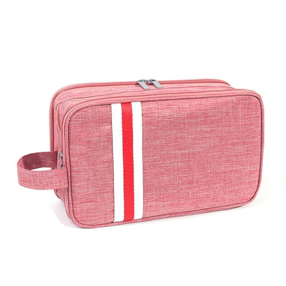 Toiletry Bag Travel for Men, FITDON Large Waterproof Wash Bag, Portable Hanging Shaving Bag Gym Shower Bathroom Bag Dopp Kit Make Up Bag, Red