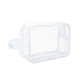 thumbnail image 1 of Toiletry Bag, White Mesh Portable Handheld See Through Organizer, 1 Pack Lightweight Travel Shower Makeup Storage Pouch for Men Gym Vacation Bathroom Trip Personal Care Supplies Arrangement, 1 of 5