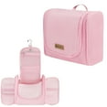 thumbnail image 1 of Toiletry Bag for Women and Men,Water-resistant Travel Makeup Bag with Hanging Hook,Compact Travel Toiletry Organizer Bag,Shower Bag for Essentials,Dopp Kit Shaving Bag,Pink, 1 of 6