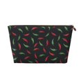 thumbnail image 1 of Toiletry Bag, bell Pepper red Leather Waterproof Travel Makeup Cosmetic Bag Organizer, Large Capacity Toiletry Bag for Travel Size Toiletries, Skin Care Bag for Women, 1 of 8