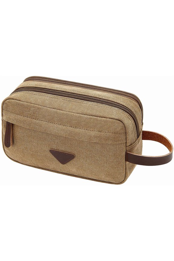 Toiletry Bag for Men, Canvas Dopp Kit Shaving Bag for Toiletries Accessories, Durable Mens Toiletry Bag for Travel