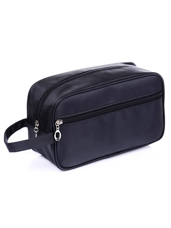 Toiletry Bag for Men, FITDON Portable Travel Wash Bag Waterproof Shaving Bag Gym Shower Bathroom Bag Dopp Kit, Black
