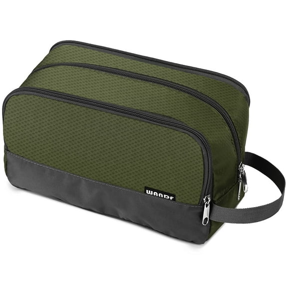 Toiletry Bag for Men Hanging Travel Dopp Kit Lightweight Water Resistant Small Shaving Bag Bathroom Cosmetic Organizer for Women, Army Green