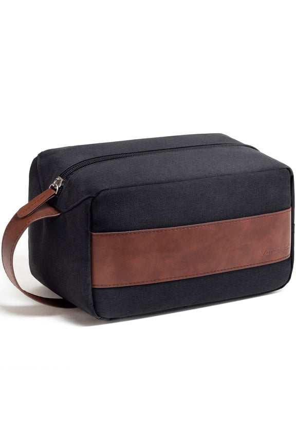 Toiletry Bag for Men - Large Dopp Kit for Travel Water Resistant Travel Bag for Toiletries Accessories Lightweight Toiletries Bag - Black