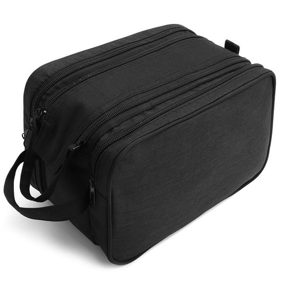 Toiletry Bag for Men Travel Toiletries Bag Waterproof Shave Case Organizer with Zipper Portable Dopp Kits Black