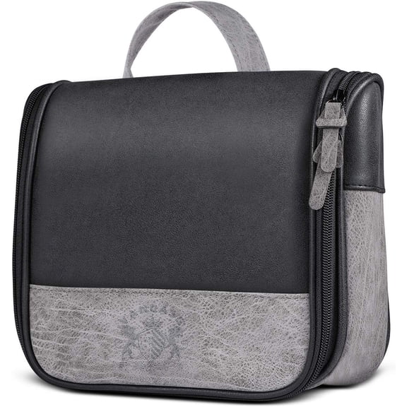 Toiletry Bag for Men VANCASE Leather Shaving Dopp Kit Medium Travel Bathroom Bags Portable Shower Organizer