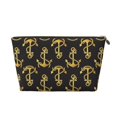 thumbnail image 1 of Toiletry Bag, golden anchor rope black cool Leather Waterproof Travel Makeup Cosmetic Bag Organizer, Large Capacity Toiletry Bag for Travel Size Toiletries, Skin Care Bag for Women, 1 of 8