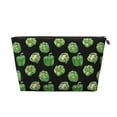 thumbnail image 1 of Toiletry Bag, green Bell Pepper Print Leather Waterproof Travel Makeup Cosmetic Bag Organizer, Large Capacity Toiletry Bag for Travel Size Toiletries, Skin Care Bag for Women, 1 of 8