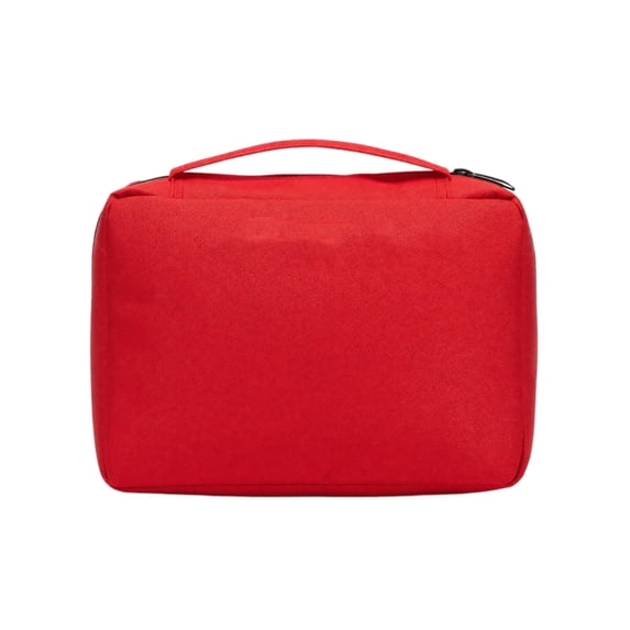 Toiletry Organizer Waterproof Storage Bag Travel Essentials for Weekend Trips Business Travel Red Hanging Foldable Organizer