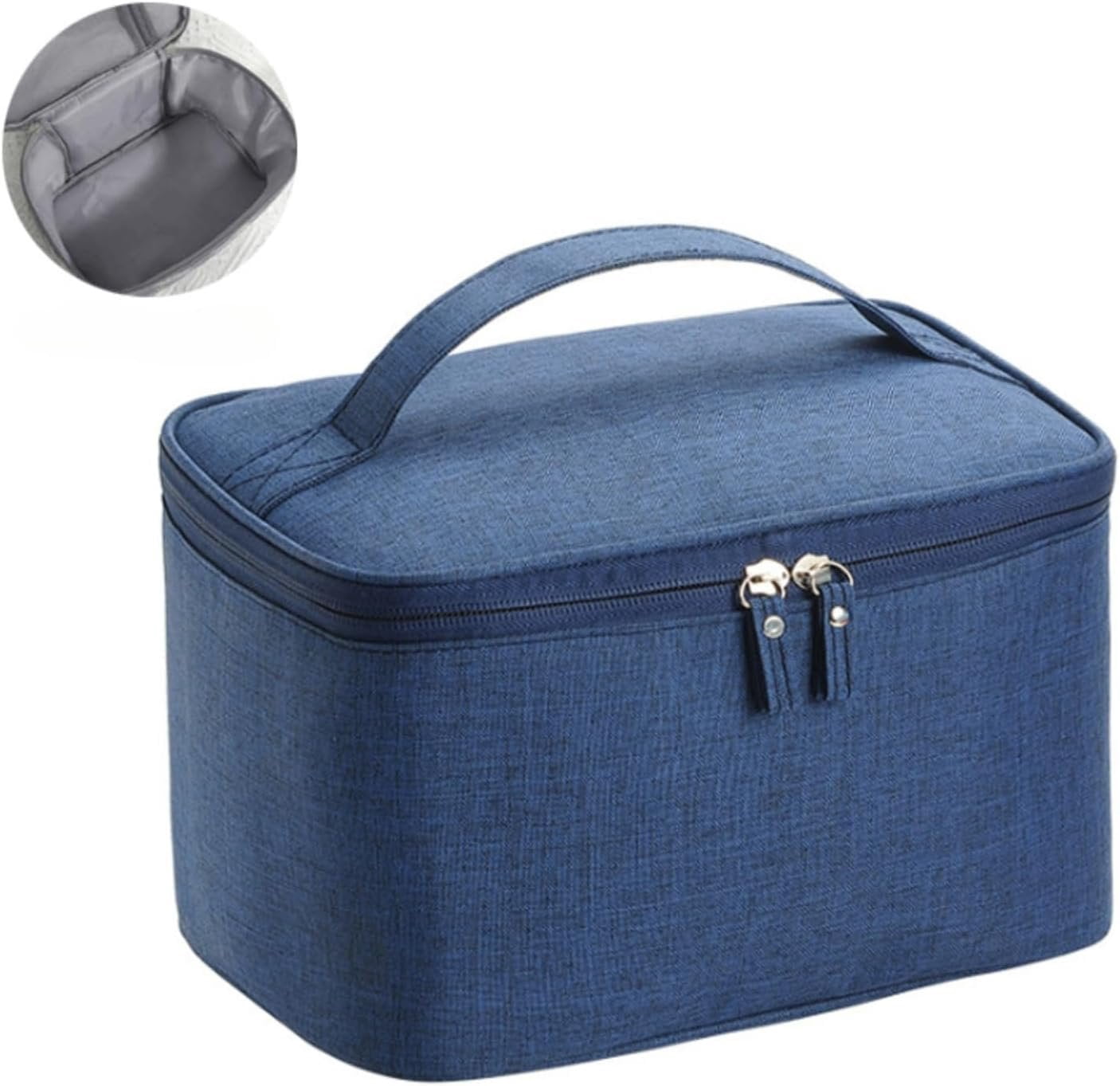 Toiletry Travel Bag For Men Women,Large  Makeup  Bag,Portable Travel Organizer Packing Cubes for Accessories Toiletries  Travel Essentials (Navy blue)
