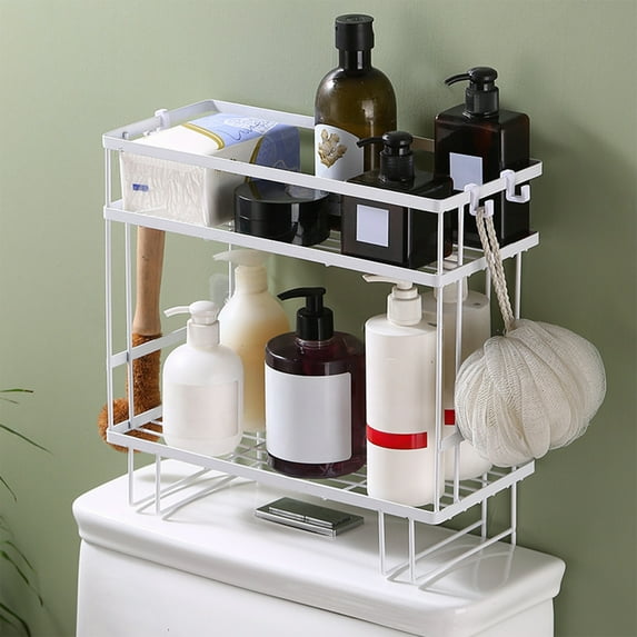 Over Toilets Storage Shelf,Toilet Tank Top Rack,Toilet Paper Holder Stand Shelves,Kitchen Sink Rack,Space Saving Multifunctional Small Space Organizers for Bathroom, Home, Countertop.