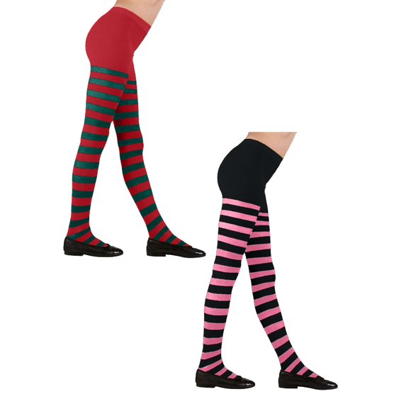 Toimothcn 2PCS Baby Socks Girls Tights Striped Panty Hose Length Accessory Party Socks One Size