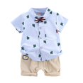 thumbnail image 1 of Toimothcn Toddler Baby Boys Outfit Sets Short Sleeve Cute Cartoon Bear Printed T Shirts Stretchy Shorts 2Pcs Outfit Sets Soft Loose Summer Clothes Sets Leisure Kids Dailywear, 1 of 4