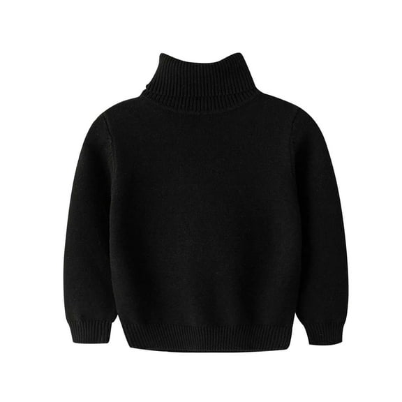 Toimothcn Baby Boys Girls Sweater Long Sleeve Turtleneck Simple Solid Color Pullover Sweater Warm Soft Fall Winter Knitted Sweaters Comfy Kids Clothes