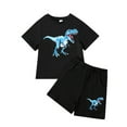 thumbnail image 1 of Toimothcn Baby Boys Outfit Sets Short Sleeve Cartoon Dinosaur Printed Tees + Stretchy Shorts 2Pcs Summer Clothes Sets Cool Loose Fit Kids Outfit Sets Breathable Kids Dailywear, 1 of 9