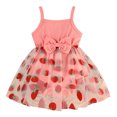 thumbnail image 1 of Toimothcn Baby Girls Dresses Sleeveless Casual Strawberry Printed Mesh Tulle Dress Soft Breathable Summer Dresses Lovely Girl's Sundress, 1 of 7