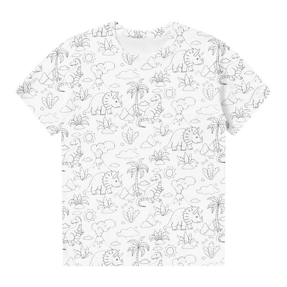 Toimothcn Baby Girls T Shirts Casual Diy Hand Painting Coloring Shirts Long Sleeve Crew Neck Soft Comfortable Tee Shirt Comfy Girls Summer Clothes 3-4 Years