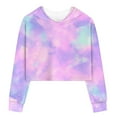 thumbnail image 1 of Toimothcn Baby Girls T-Shirts Long Sleeve Casual Tie Dye Printed Cropped T Shirts Soft Loose Fit Tee Shirts 3-4 Years, 1 of 4