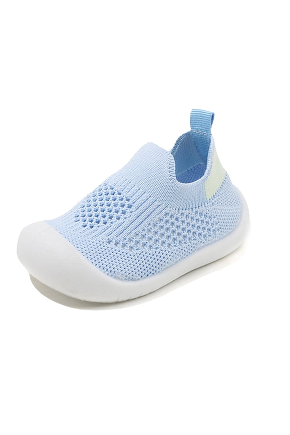 Baby Sneakers First Walking Shoes With Rubber Sole Slipper Sneaker Breathable Lightweight Barefoot Shoes Suitable For Dailywear