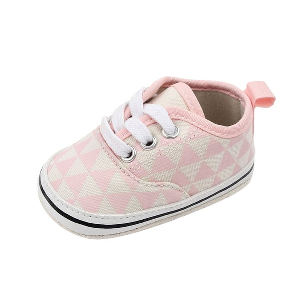 Toimothcn Baby Sneakers Infant Soft Sole Plaid Lace Up Casual Shoes Princess Shoes Comfy Child'S Footwear