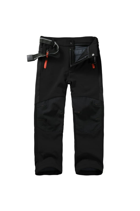 Boys Girls Ski Snow Pants Waterproof Windproof Thickened Warm Loose Fit Fashion Patchwork Color Outdoor Sports Trousers Comfy Child'S Clothing