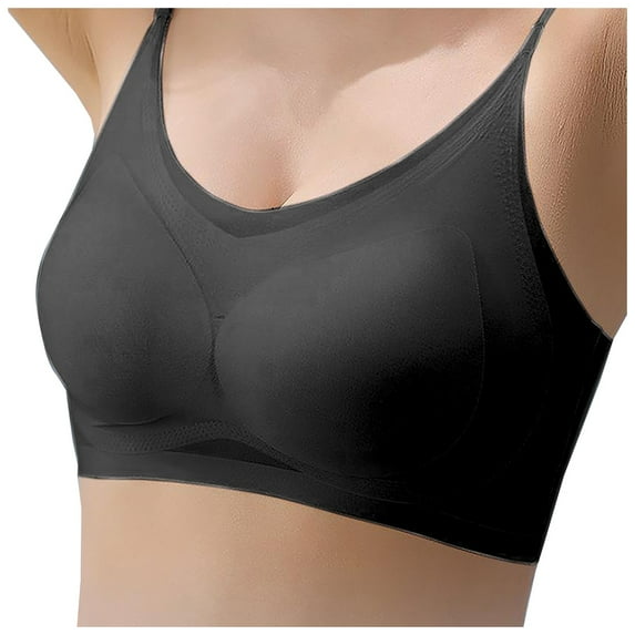Toimothcn Brassiere For Women Solid Color Ice Silk Seamless Solid Color Slim Fit Soft Support Breathable Comfortable Bra Suitable For Dailywear