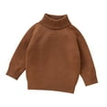 thumbnail image 1 of Toimothcn Casual Infant Toddler Girl's Sweater Long Sleeve Turtleneck Simple Solid Color Knit Sweaters Warm Soft Loose Fit Pullover Knitted Sweater Lovely Knitted Clothing, 1 of 9