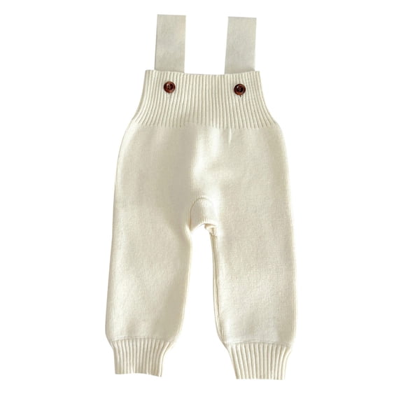Toimothcn Casual Trousers For Toddler Girls Baby Knitted Jumpsuit Overalls Fall Winter Warm Losoe Fit Simple Solid Color Suspenders For Kids Comfy Girls Dailywewar