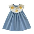 thumbnail image 1 of Toimothcn Children Girls Dresses Sleeveless Cartoon Duck Printed Plaid Dress Soft Breathable Summer Dresses Lovely Girl's Sundress, 1 of 7