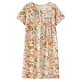 thumbnail image 1 of Toimothcn Fashion Nightgown For Lady Women Summer Nightgown Pajamas Breathable Loose Fit Homewear Cotton Silk Short Sleeve Dress Suitable For Dailywear, 1 of 3