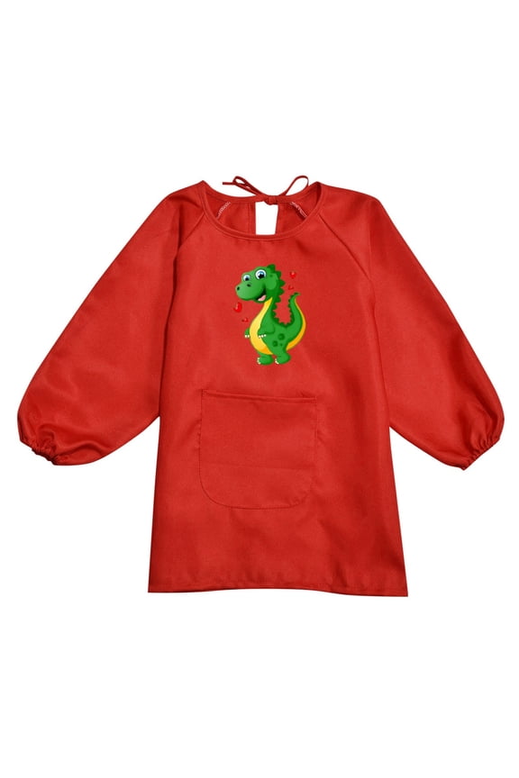 Girl'S T Shirts Art Smock Apron With Pocket Cute Printed Long Sleeve Artist Painting Aprons Smocks Soft Loose Fit Tee Shirt Comfy Girls Summer Clothes 2-4 Years