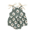 thumbnail image 1 of Toimothcn Girls Straps Halter Jumpsuit Summer Daisy Cartoon Printed Clothes For Toddler Baby 0-24 Months Leisure Dailywear, 1 of 4