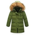 thumbnail image 1 of Toimothcn Girls Winter Jacket Simple Solid Color Long Sleeve Hooded Down Jacket Hooded Thickened Warm Loose Fit Zipper Up Winter Coat Comfy Girls Clothing, 1 of 5
