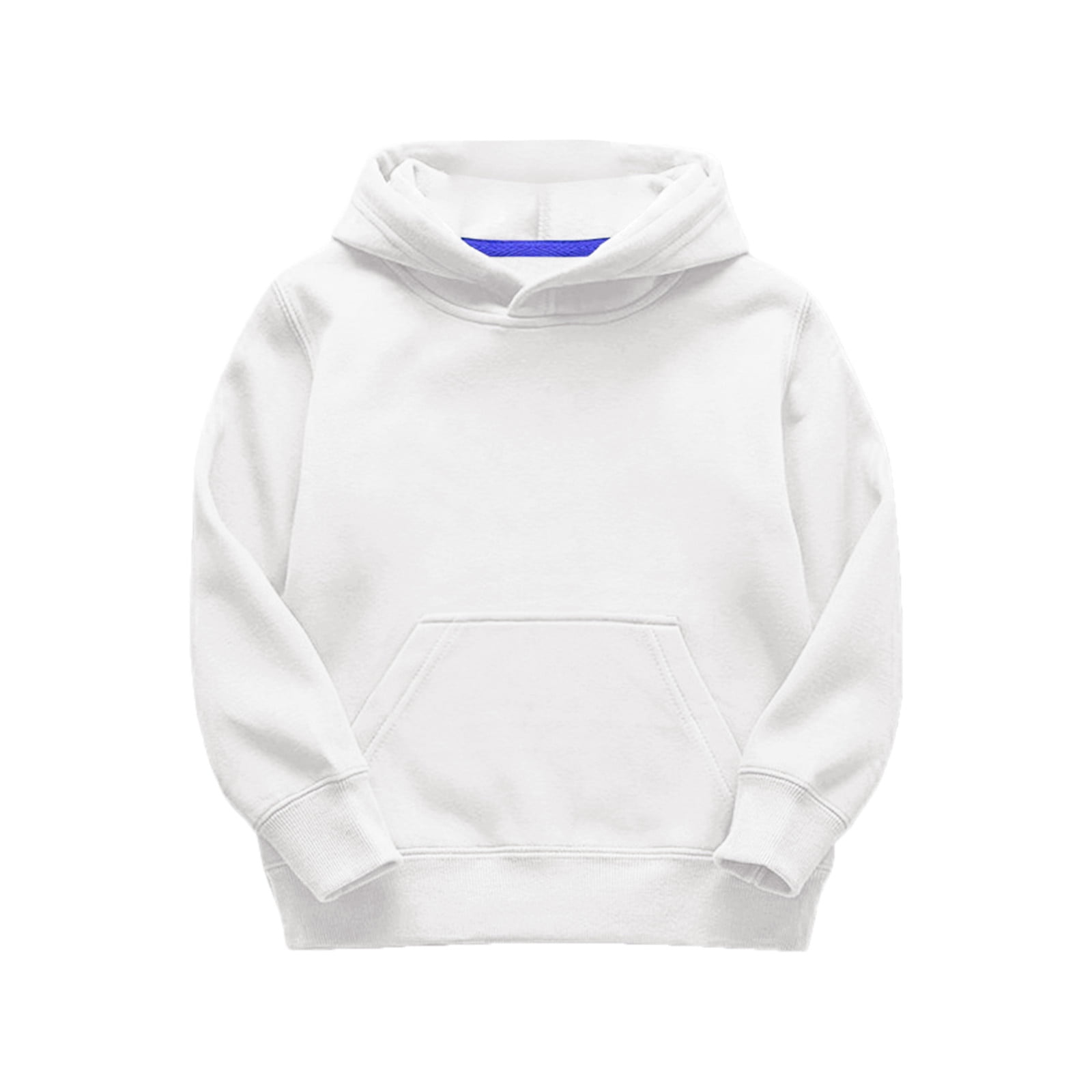 Childrens plain white hoodies discount