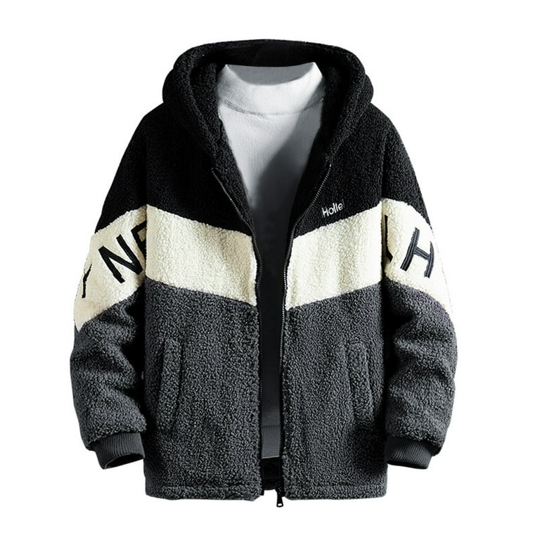 Casual zip up pockets patchwork cardigan deals