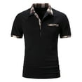 thumbnail image 1 of Toimothcn Men'S Polo Shirts Lapel Short Sleeve Fashion Patchwork Color Polo Shirts Buttons Up Breathable Loose Fit Quickly Dry Sports Shirts Suitable For Outdoor Sports, 1 of 7