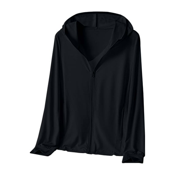 Toimothcn Men's Shirt Full Zip Sun-Proof Hoodie Jacket Long Sleeve Solid Color Fishing Hiking Shirt Comfortable Loose Tee Tops Suitable For Dailywear