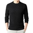 thumbnail image 1 of Toimothcn Men's Sweater Autumn Winter Round Neck Casual Knit Versatile Fashion Soft Sweater Casual Jacquard Bottom Sweater Mens Dailywear, 1 of 6