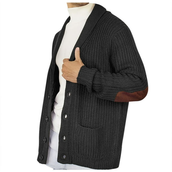 Toimothcn Men's Sweater Knitted Button Up Cardigan Pocket Sweater Casual Loose Fit Comfortable Trendy Business Knitwear Comfy Mens Clothing