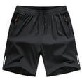 thumbnail image 1 of Toimothcn Mens Casual Shorts Solid Color Sports Shorts With Stretchy Waist Drawstring Quickly Dry Loose Fit Summer Beach Shorts Comfy Men's Athletic Clothing, 1 of 2